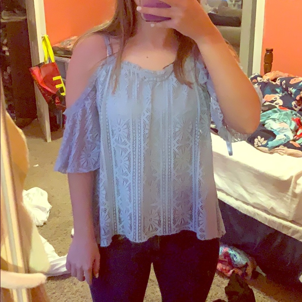 Light blue blouse